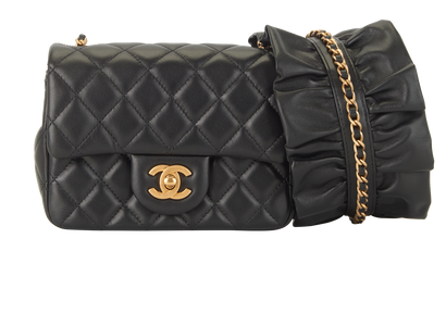 Mini square Classic Flap, &pound;3,700, Handbags, Black, Leather, Front view
